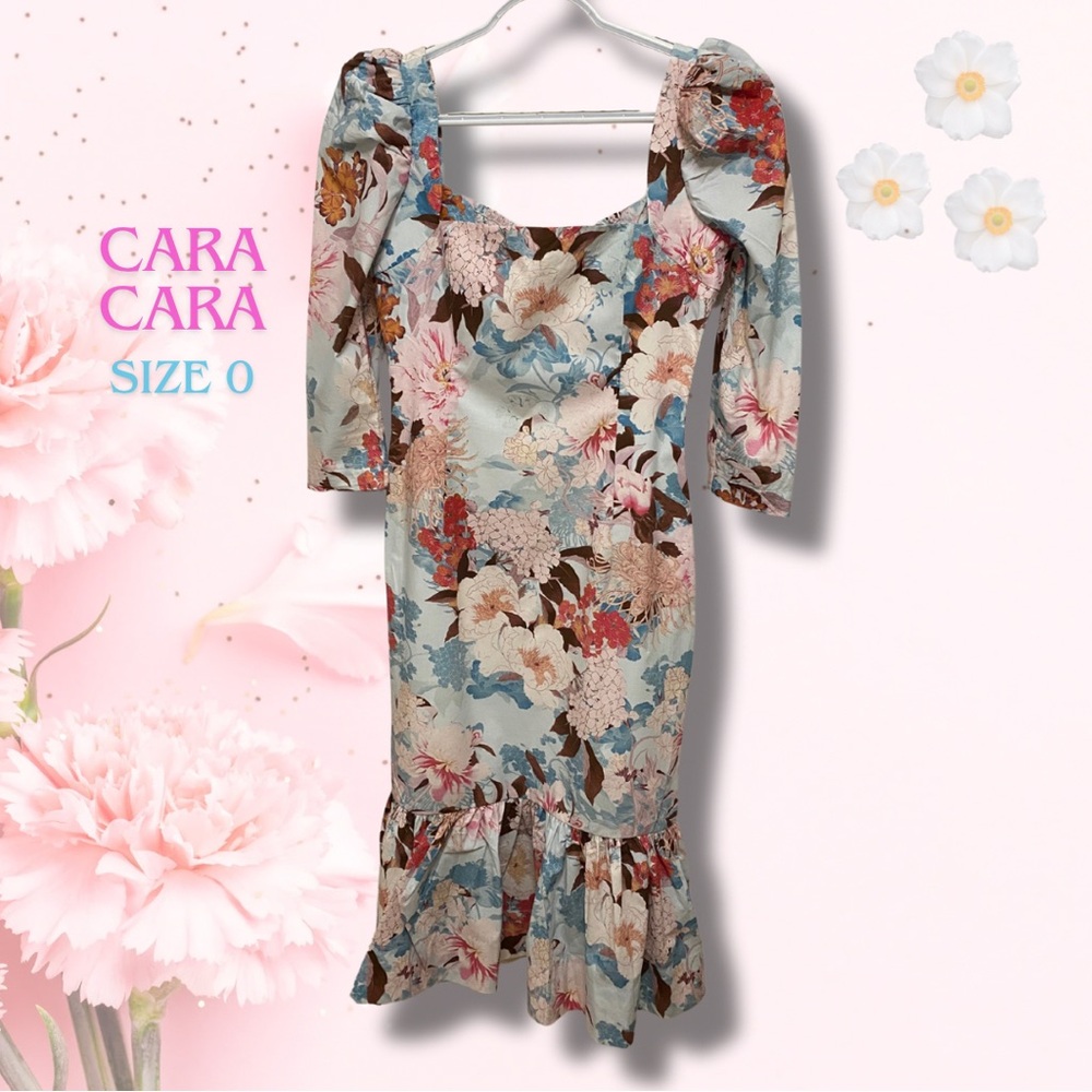 CARA CARA Busy Puff-Sleeve Dress Size 0